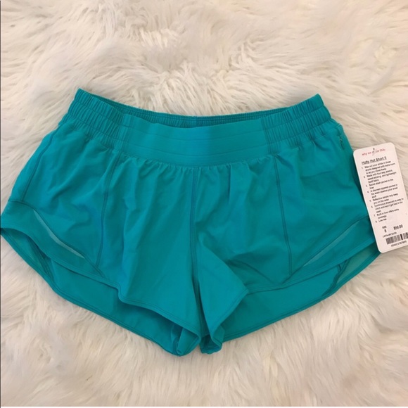 lululemon athletica Pants - Lululemon Hotty Hot Short 2.5 Eucalyptus NWT 8